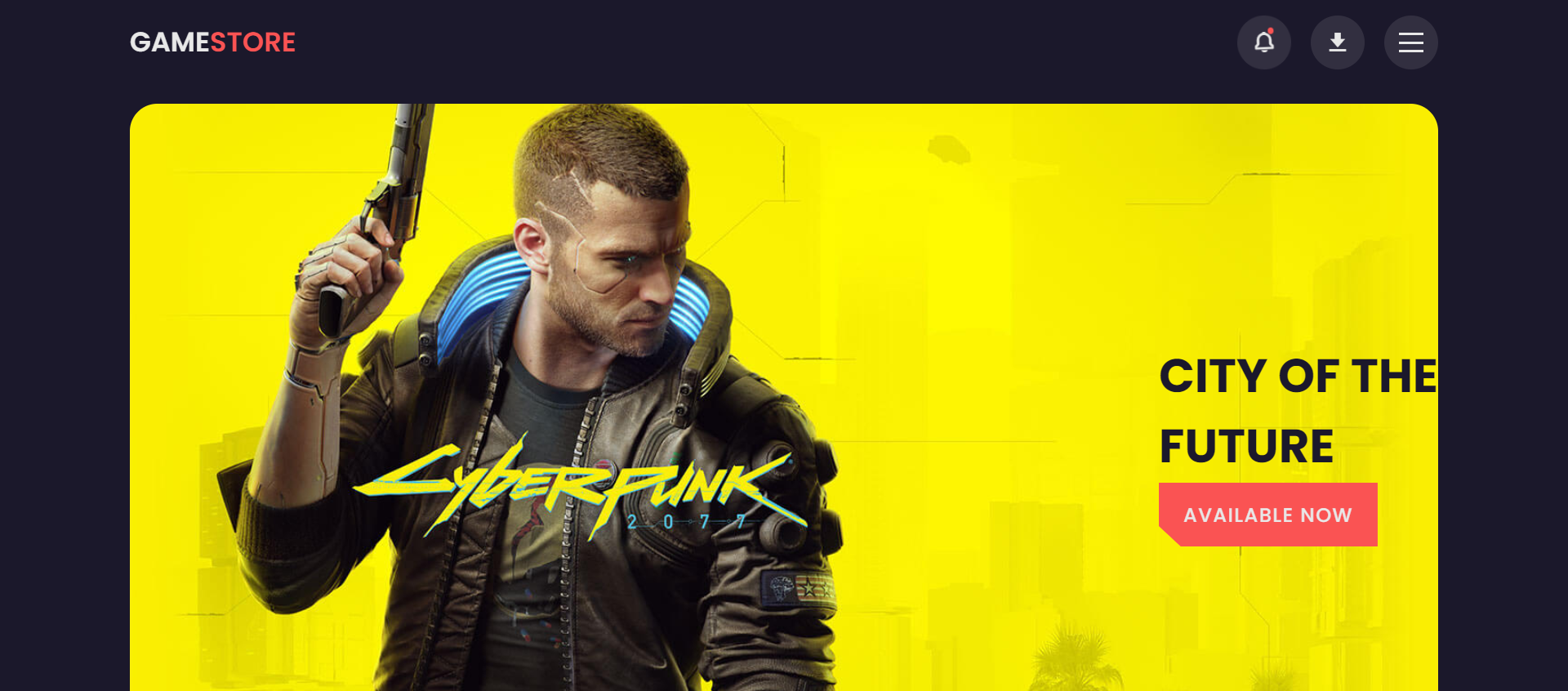 Gaming Website Layout